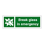 Break glass in emergency (Marine Sign)