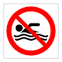 No Swimming symbol sign