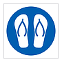 Wear flip flops symbol sign