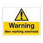 Warning Men working overhead sign