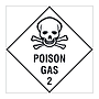 Poison gas Class 2 hazard warning diamond sign