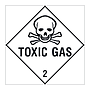 Toxic Gas Class 2 hazard warning diamond sign