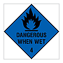 Dangerous when wet Class 4 Hazard Warning Diamond sign