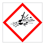 Explosive Hazard Warning Diamond GHS Label sign