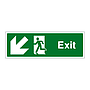 Exit arrow down left sign