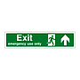 Exit Emergency use only arrow up sign