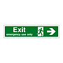 Exit Emergency use only arrow right sign