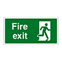 Fire exit running man right sign