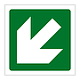 Directional arrow down left sign