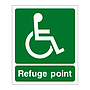 Refuge point disabled symbol sign