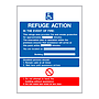 Refuge action sign