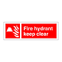 Fire hydrant Keep clear sign