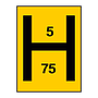 Hydrant marker 5/75 sign