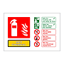 Wet chemical fire extinguisher Identification Sign