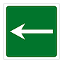 First aid arrow left sign