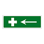 First aid symbol arrow left sign