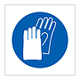 Hand protection symbol sign