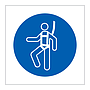 Safety harness symbol sign