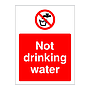 Not drinking water sign