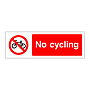 No cycling sign