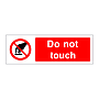 Do not touch sign