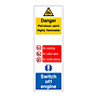 Danger Petroleum spirit Highly flammable multi-message sign