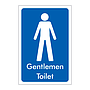 Gentlemen toilet sign