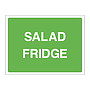 Salad fridge sign