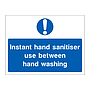 Instant hand sanitiser sign