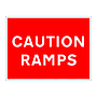 Caution ramps sign