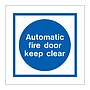 Automatic fire door keep clear (Marine Sign)