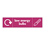 Low energy bulbs with WRAP recycling logo & icon
