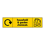 Household & garden chemicals with WRAP recycling logo & icon sign