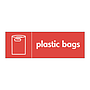 Plastic bags with icon sign