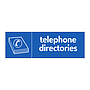 Telephone directories with icon sign