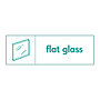 Flat glass with icon sign