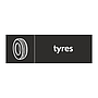 Tyres with icon sign