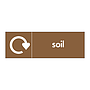 Soil with WRAP recycling logo sign