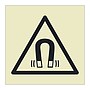 Magnetic field hazard warning symbol sign