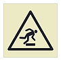 Floor level obstacle hazard warning symbol sign