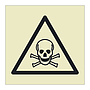 Toxic material hazard warning symbol sign
