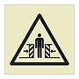 Crushing hazard warning symbol sign