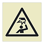 Overhead obstacle hazard warning symbol sign