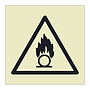 Oxidising substance hazard warning symbol sign