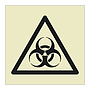 Biohazard warning symbol sign
