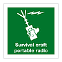Survival craft portable radio with text (Marine Sign)
