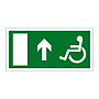 Disabled exit Arrow up sign
