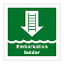 Embarkation ladder with text (Marine Sign)