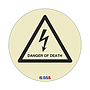 Danger of Death hazard warning symbol labels (Sheet of 18)