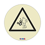 Loose clothing may become trapped in machinery hazard warning symbol labels (Sheet of 18)